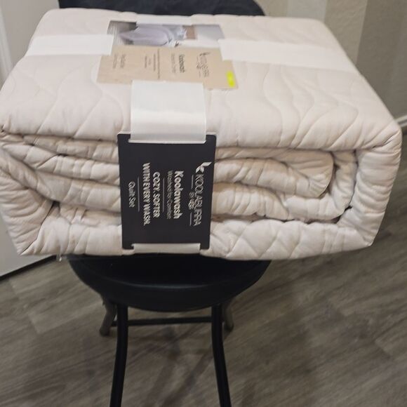 Koolaburra By Ugg Koolawash King Quilt Set w/Shams- Stucco - Picture 4 of 5